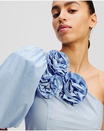 Karl Lagerfeld - Flower One-Shoulder Shirt