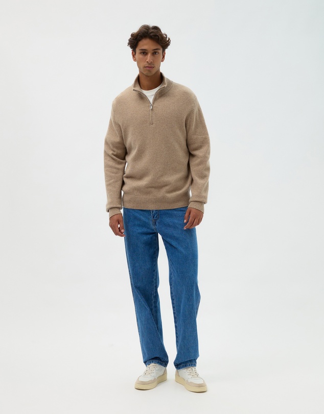 AERE - Merino Wool Quarter Zip Sweater