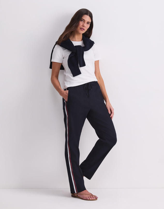 Sportscraft - Rosa Side Stripe Linen Pant