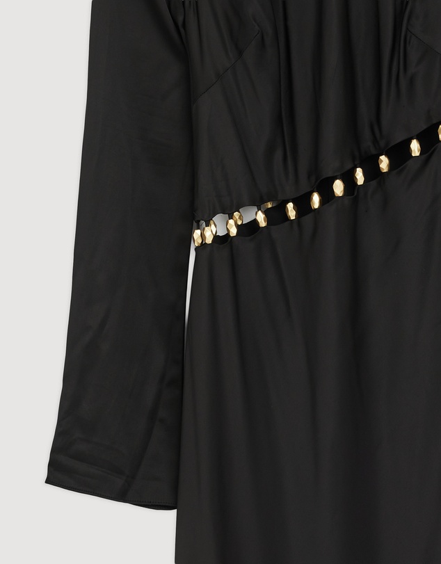 Revibe - Repaired Shona Joy Winslow Long Sleeve Asymmetric Maxi Dress - AU 6