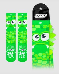 Crazy Skates - Crazy Socks Monster Green Knee-High Socks
