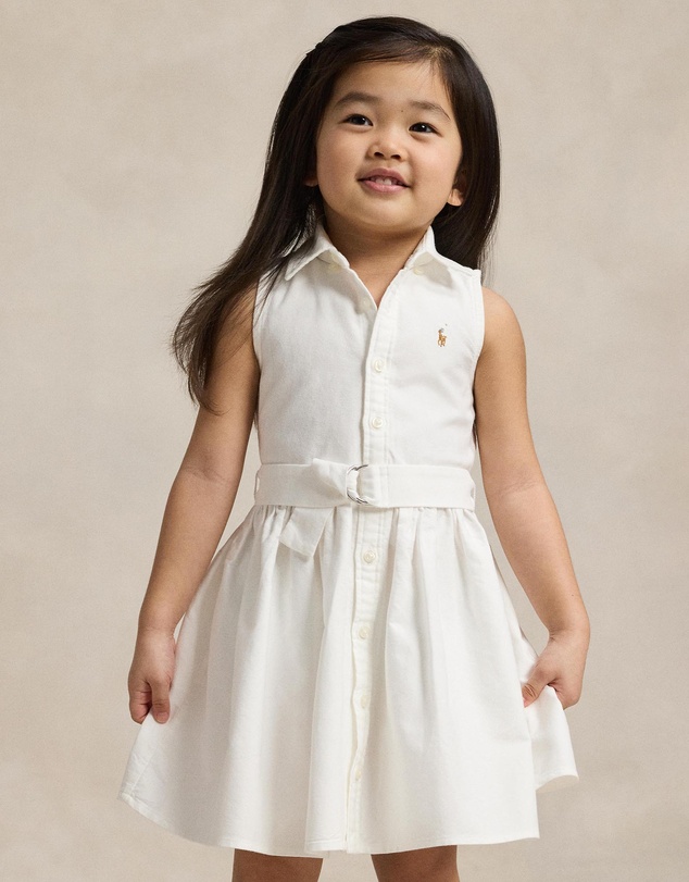 Polo Ralph Lauren - Belted Cotton Oxford Shirtdress - Babies-Kids