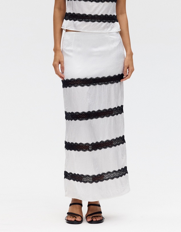 Third Form - Sevin Lace Panelled Skirt