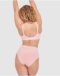 Bras N Things - NKD High Waist Brazilian Knicker-Pink