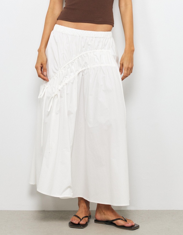 AERE - Dixie Ruched Maxi Skirt