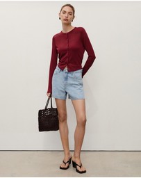 M.N.G - High-Rise Denim Shorts