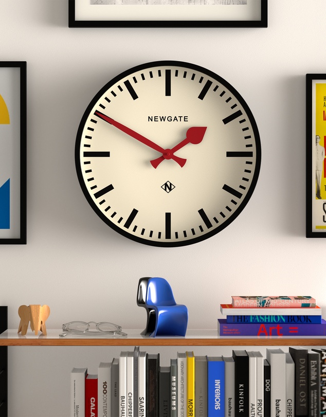 Newgate - Newgate Universal Wall Clock Railway Dial Black