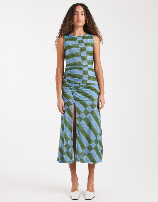 TOPSHOP - Malin Mesh Maxi Dress Jrs