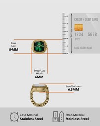 Fossil - Machine Luxe Watch Ring Gold Tone Analogue Watch