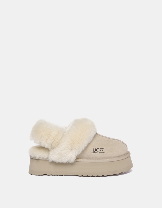 EVERAU - Australian Shepherd Ugg Musa Platform Cow Suede Upper House Shoes