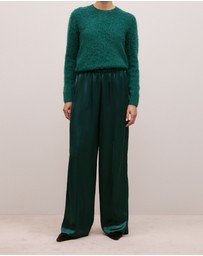 Trenery - Satin Pull On Pant in Forest