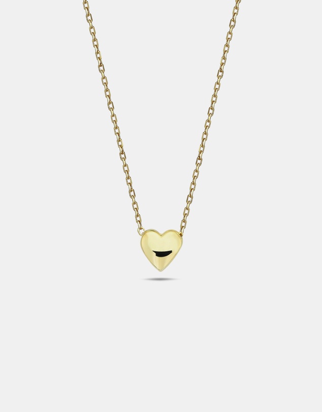 Zoe Olivia - 9K Gold Puff Heart Necklace
