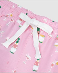 Bamboozld - Womens Champagne Bubbles Jersey Lounge Pant