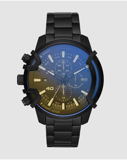 Diesel - Griffed Black Chronograph Watch