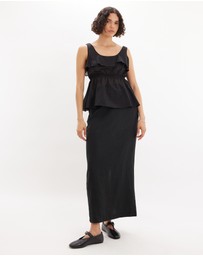 Amelius - Lorena Peplum Ruffle Top