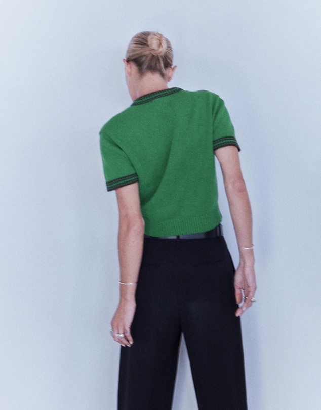 M.N.G - Ribbed-Knit Jumper with Contrast Trims
