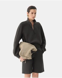 JNBY - JNBY LOOSE STAND UP COLLAR PULLOVER HOODIE