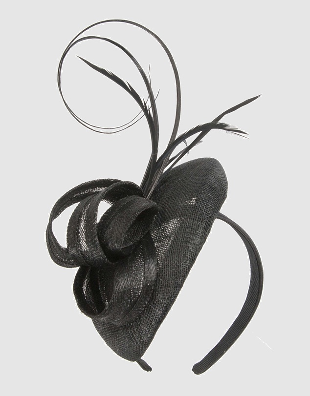Max Alexander - Pillbox Black Racing Fascinator