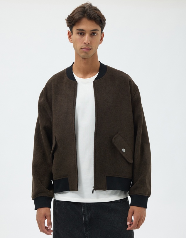 AERE - Wool Blend Bomber Jacket