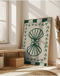 Olive et Oriel - Seashell Symphony by Shatha Al Dafai Art Print