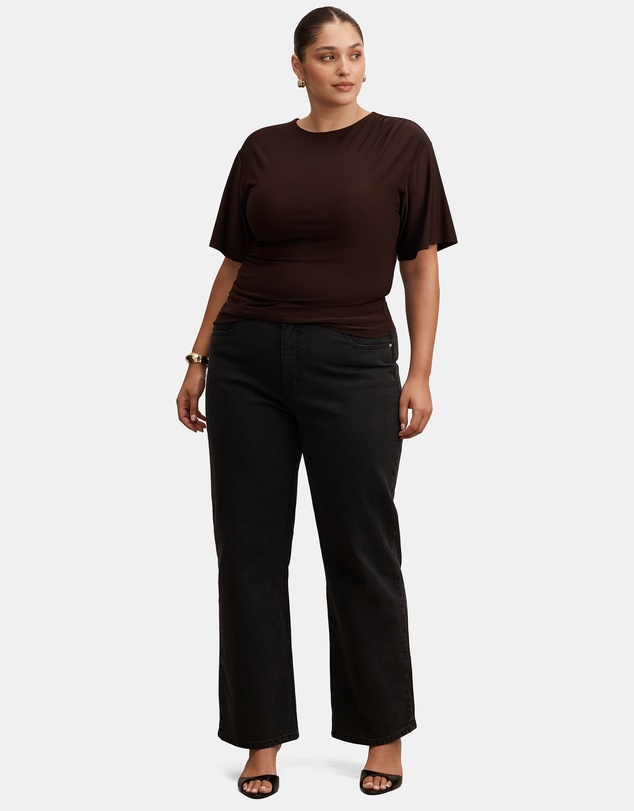 Forever New Curve - Blake Curve Asymmetrical Drape Top