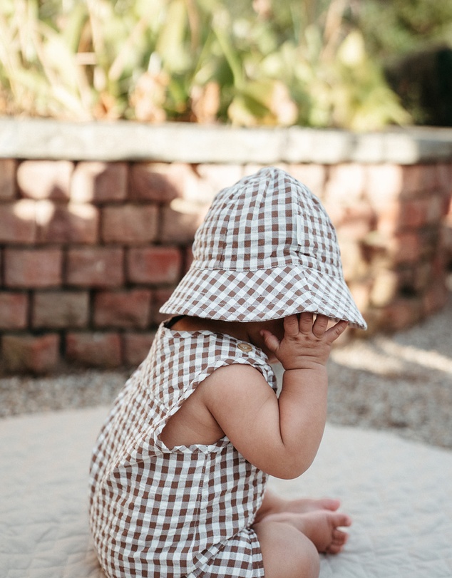 Purebaby - Gingham Hat-Kids-Babies