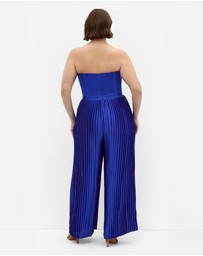 City Chic - Palazzo Pleat Jumpsuit