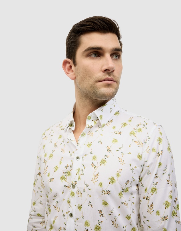 Politix - Botanical Floral Print Long Sleeve Shirt