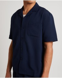 Arvust - Seersucker Shorts Sleeve Resort Shirt