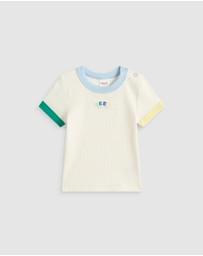 Seed Heritage - Colourblock Rib Logo Tee