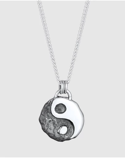 Kuzzoi - ICONIC EXCLUSIVE - Yin Yang Pendant Necklace in 925 Sterling Silver
