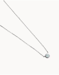 Kirstin Ash - Petite Birthstone Necklace March Aquamarine