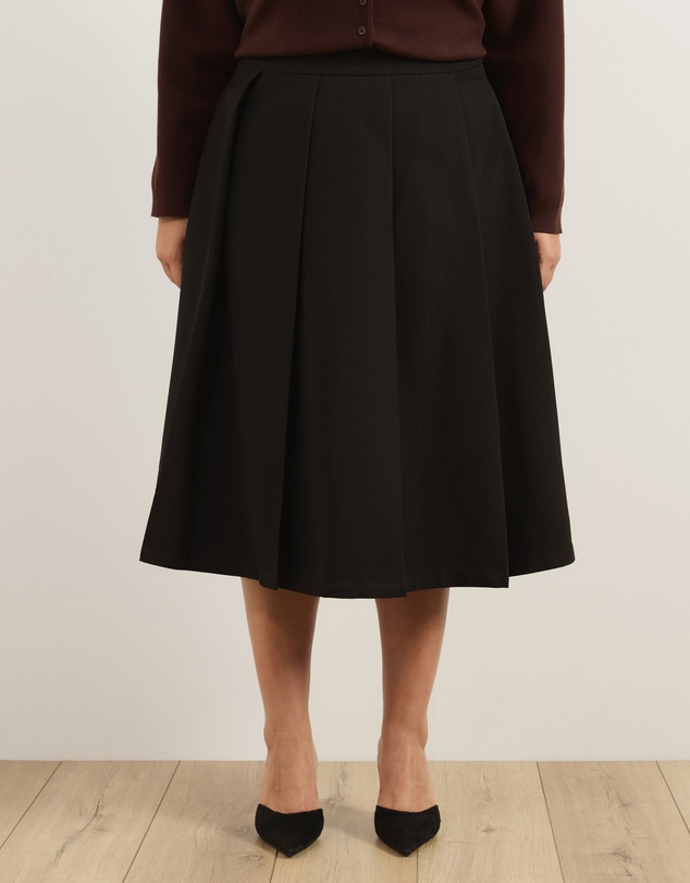 Atmos&Here Curvy - Lux Pleated Midi Skirt