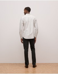 Trenery - Fine Check Oxford Shirt in Marshmallow