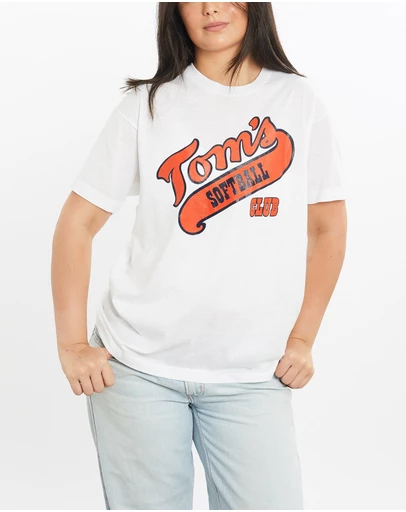 Vintage by The Real Deal - Pre Loved - Vintage 80s Tom's Softball Club Tee