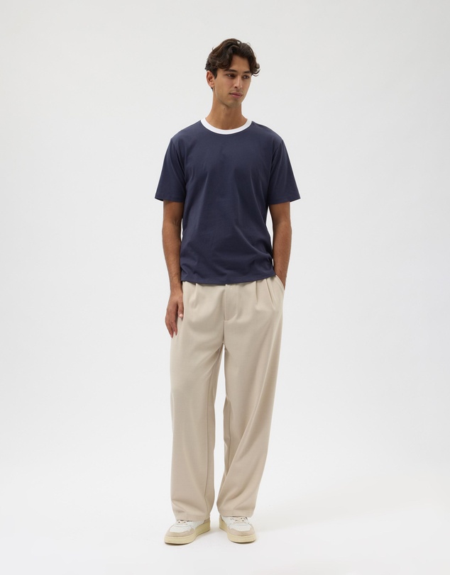 AERE - Contrast Collar T-Shirt