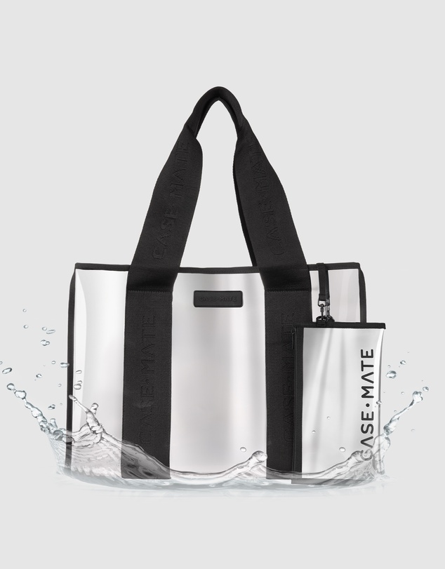 Case-Mate - Case-Mate Silver Chrome Tote w/ Phone Pouch