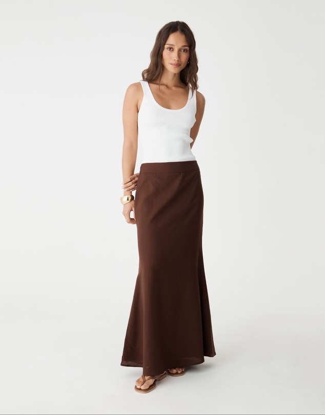 Forcast - Amelia Linen Blend Maxi Skirt