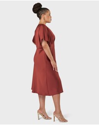 Pink Dusk by Curve Project - Wanting More Midi Dress