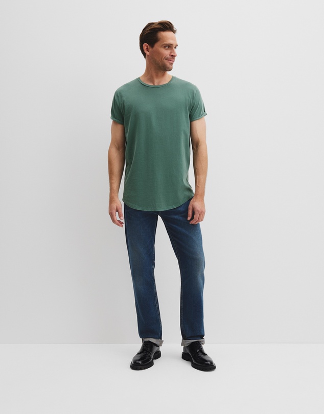 Country Road - Australian Cotton Longline Garment Dye T-shirt