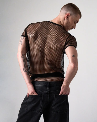 TEAMM8 - Edge Net Cropped Tee