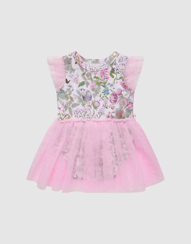 Fleur Harris - 'Heirloom Treasures' Dreamy Tutu Bodysuit Dress in Soft Pink