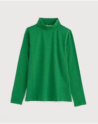 Seasalt - Seasalt Cornwall Green Landing Roll Neck Top