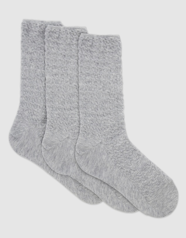Levante - 3 Pack 100% Textured Cotton Sock