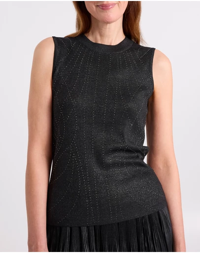David Lawrence - Grace Diamonte Knit Top