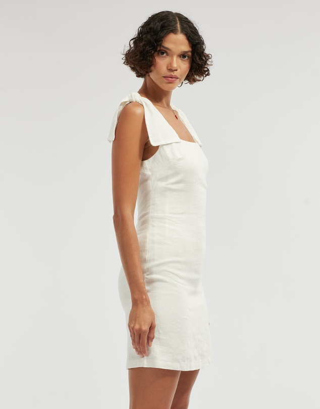 Amelius - Mavie Bow Linen Mini Dress