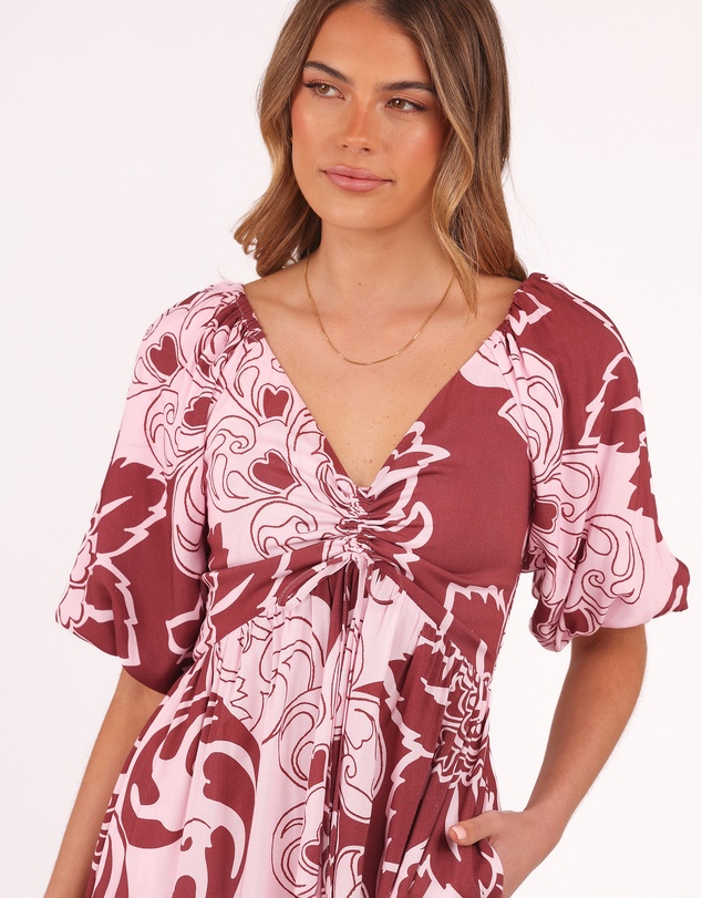 Petal & Pup - Shanae Maxi Dress - Pink Brown Paisley