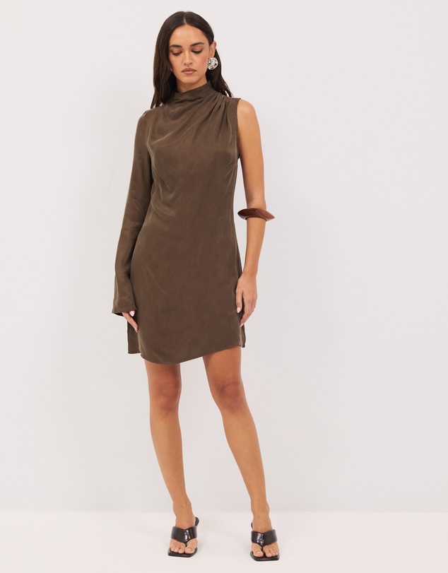 Calli - Sadie Cupro Draped Mini Dress