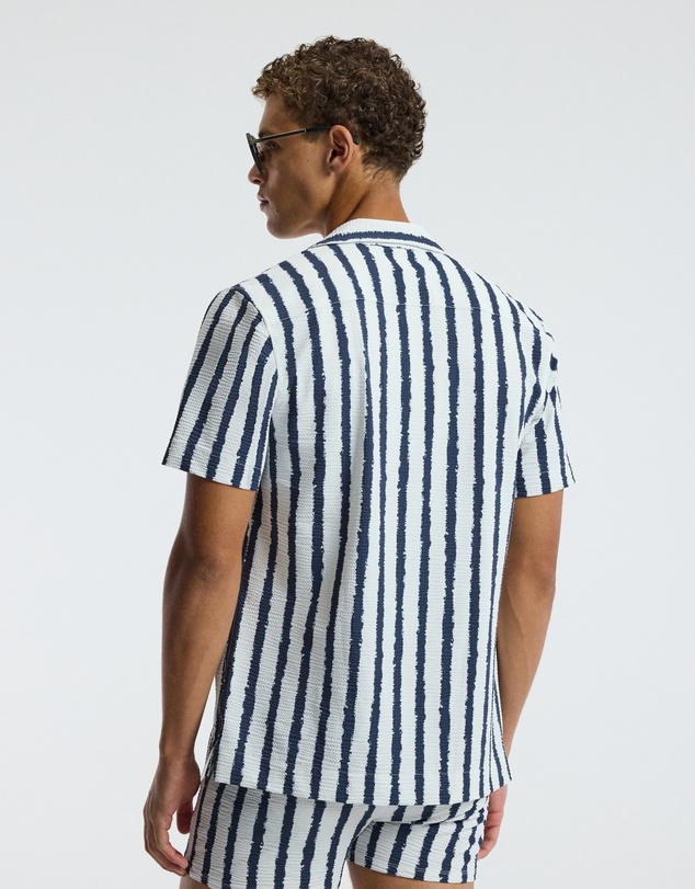 Calibre - Ink Stripe Shirt White Navy