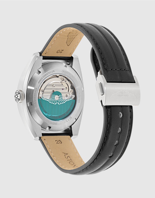 Aston Martin - TS2 Automatic Black Leather Strap Watch